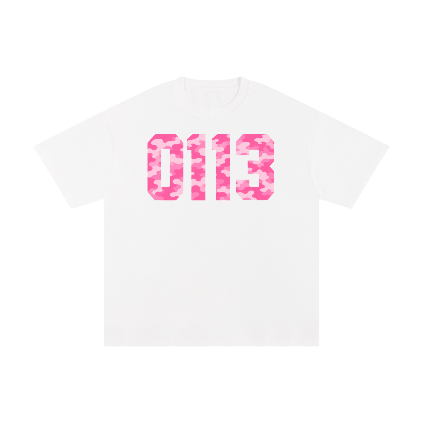 0113 Pink Camo T-Shirt (white)